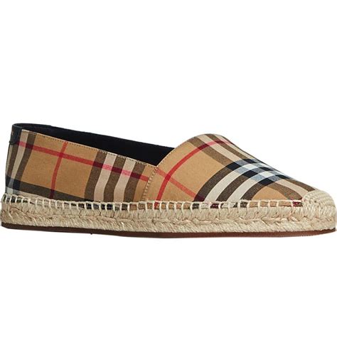 hodgeson check print espadrille flat burberry|Burberry Hodgeson Check Print Espadrille Flat Blue 38 .